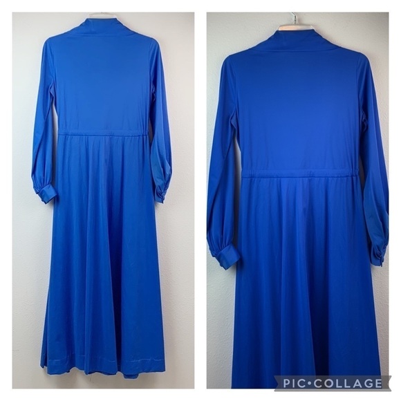 70’s Vanity Fair nylon zip front vintage house coat dress hostess gown EUC - Picture 2 of 12